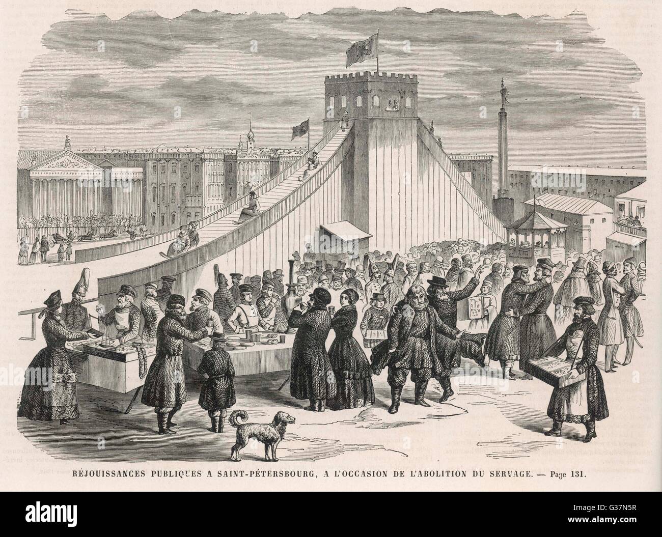 Abschaffung der LEIBEIGENSCHAFT: Freude am Sankt Petersburg Datum: 3. März 1861 Stockfoto