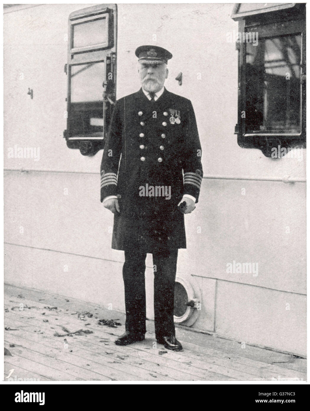 Der Kapitän der RMS Titanic - Kapitän E J Smith.         Datum: 1912 Stockfoto
