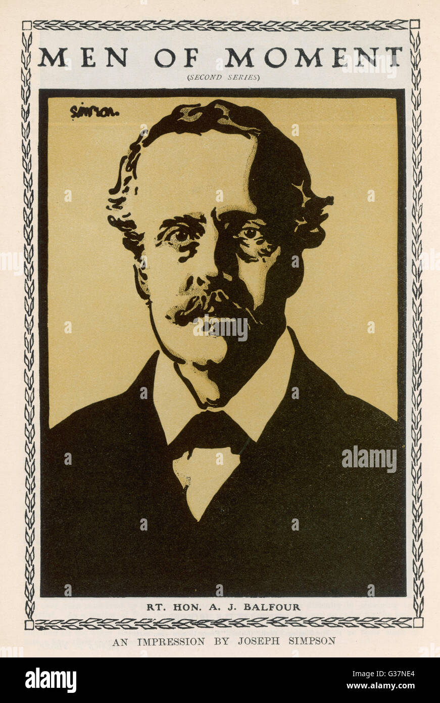 ARTHUR JAMES BALFOUR 1st Earl of Balfour britischer Politiker;  konservative MP Datum: 1848-1930 Stockfoto