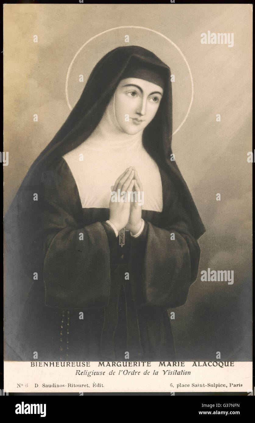St. MARGUERITE-MARIE ALACOCQUE französische Nonne und Visionär; im Jahr 1920 Datum heiliggesprochen: 1647-1690 Stockfoto