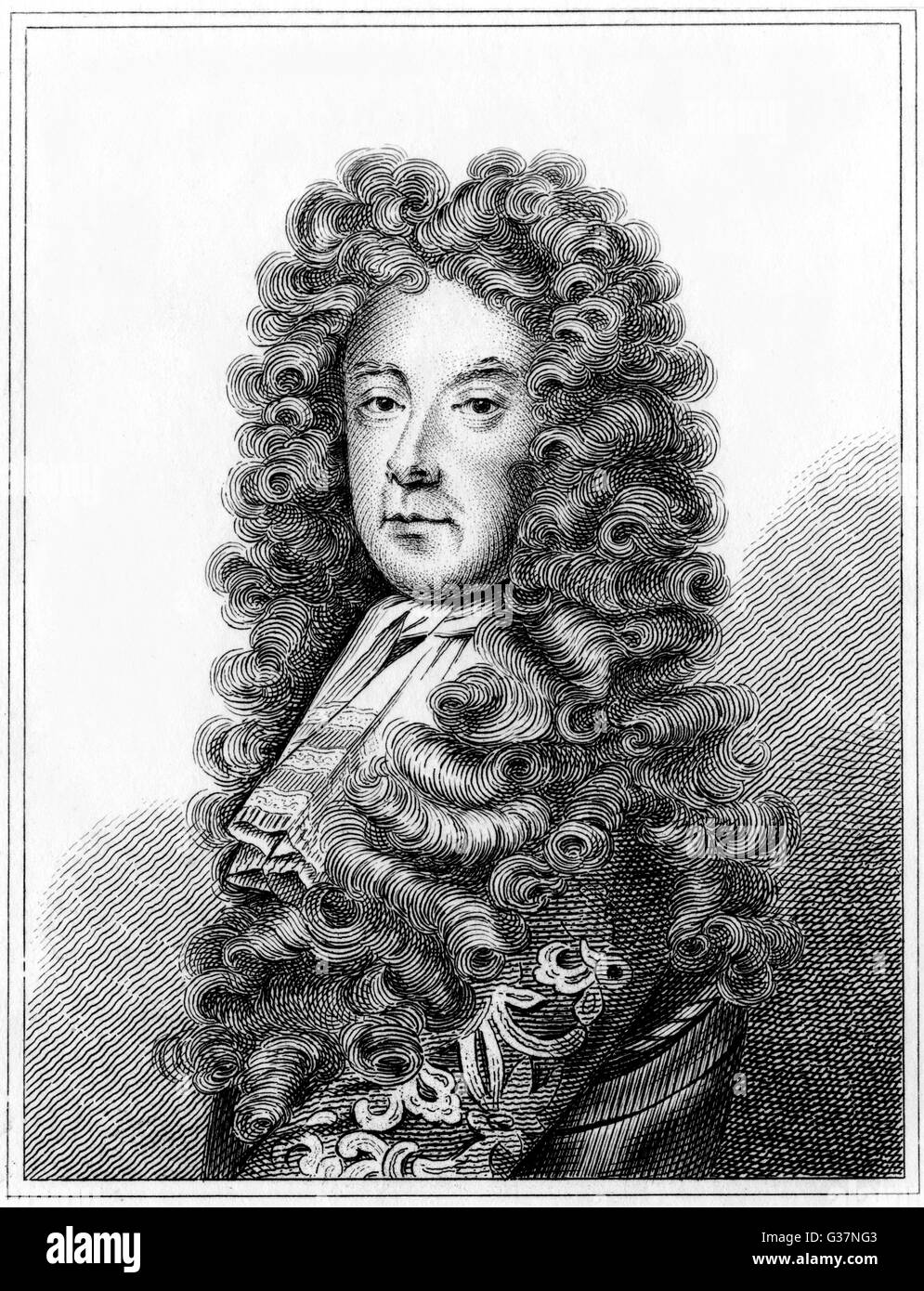 SIR JOHN FENWICK Soldaten verwickelt Unterstützer von James II in Verschwörung, William III, wegen Hochverrats am Tower Hill, London enthauptet zu ermorden.     Datum: 1645?  -1697 Stockfoto