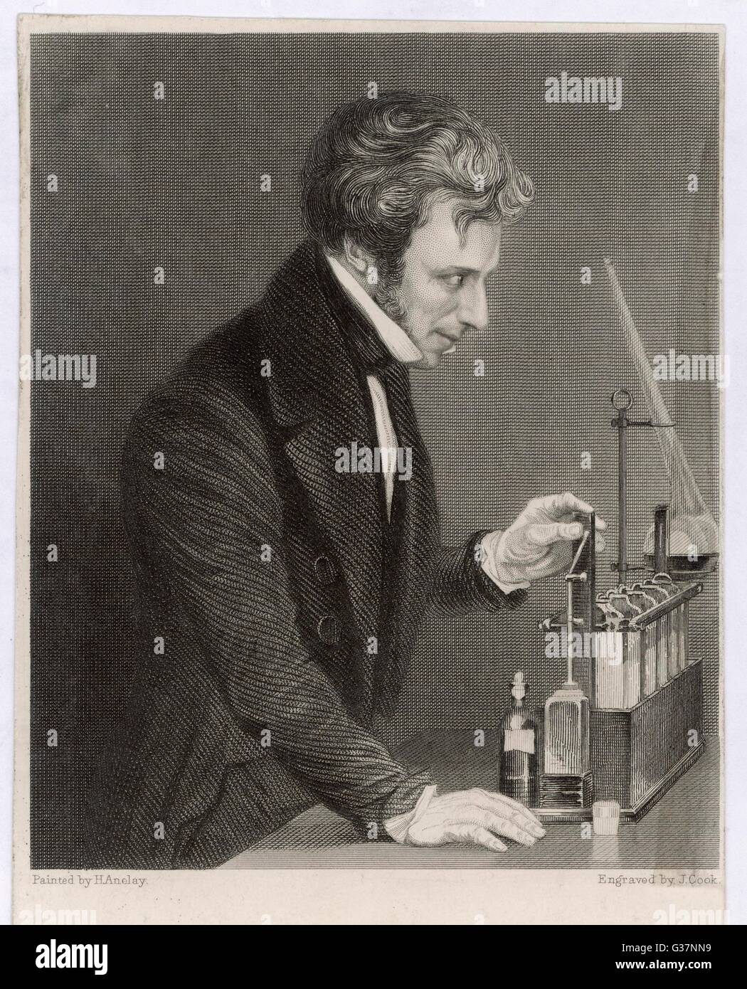Michael Faraday englische Wissenschaftler Datum: um 1810 Stockfoto