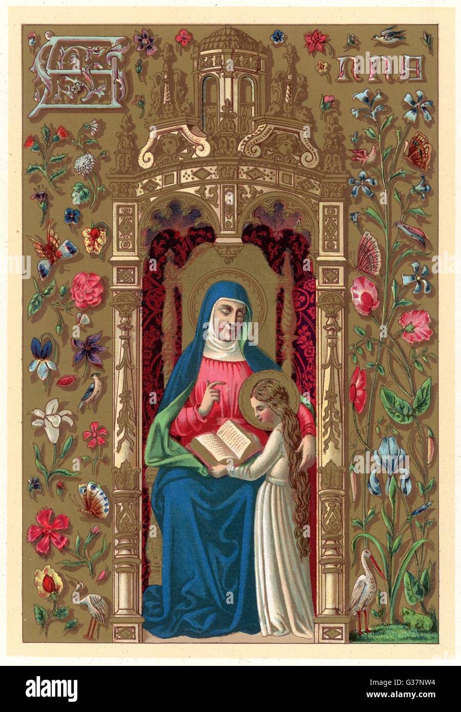 Die Heilige Anne mit Kind Stockfoto