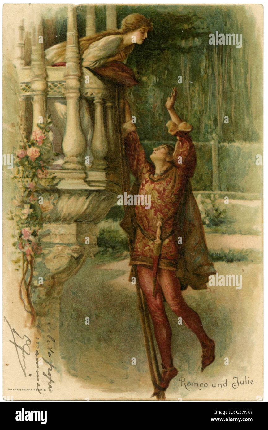 Akt II, Szene II die berühmte Balkonszene Datum: 19. Jahrhundert Stockfoto