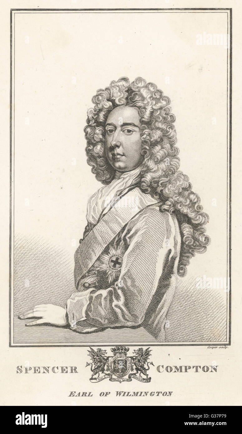 Spencer Compton (1673-1743), Earl of Wilmington und ein britischer Staatsmann.     Datum: ca. 1730 Stockfoto