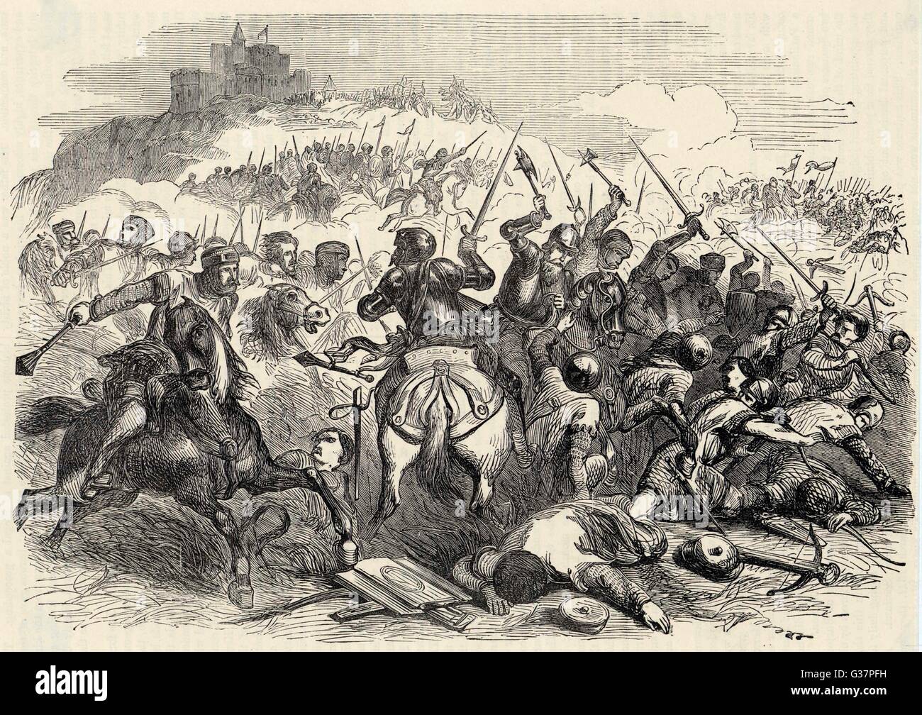 Die schottische Armee unter der Leitung von König Robert de Bruce VIII besiegen die englischen Invasionsarmee von Edward II Datum: 24 Juni 1314 Stockfoto