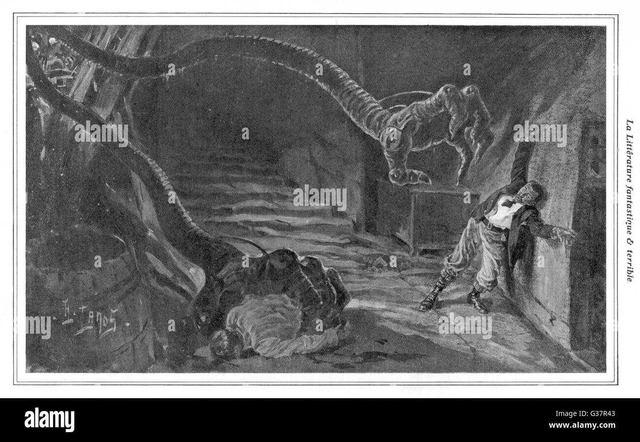 'DER KRIEG DER WELTEN' die Marsmenschen übernehmen den Kurat 1898 Stockfoto