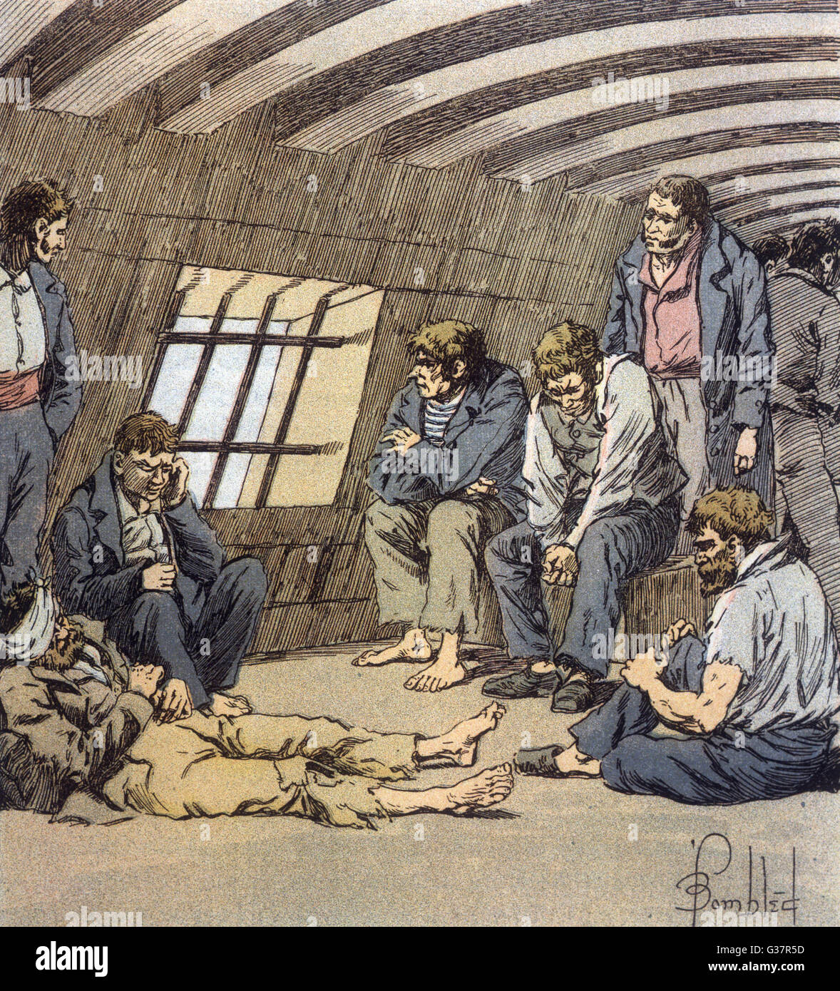 Napoleonischen Gefangenen Stockfoto