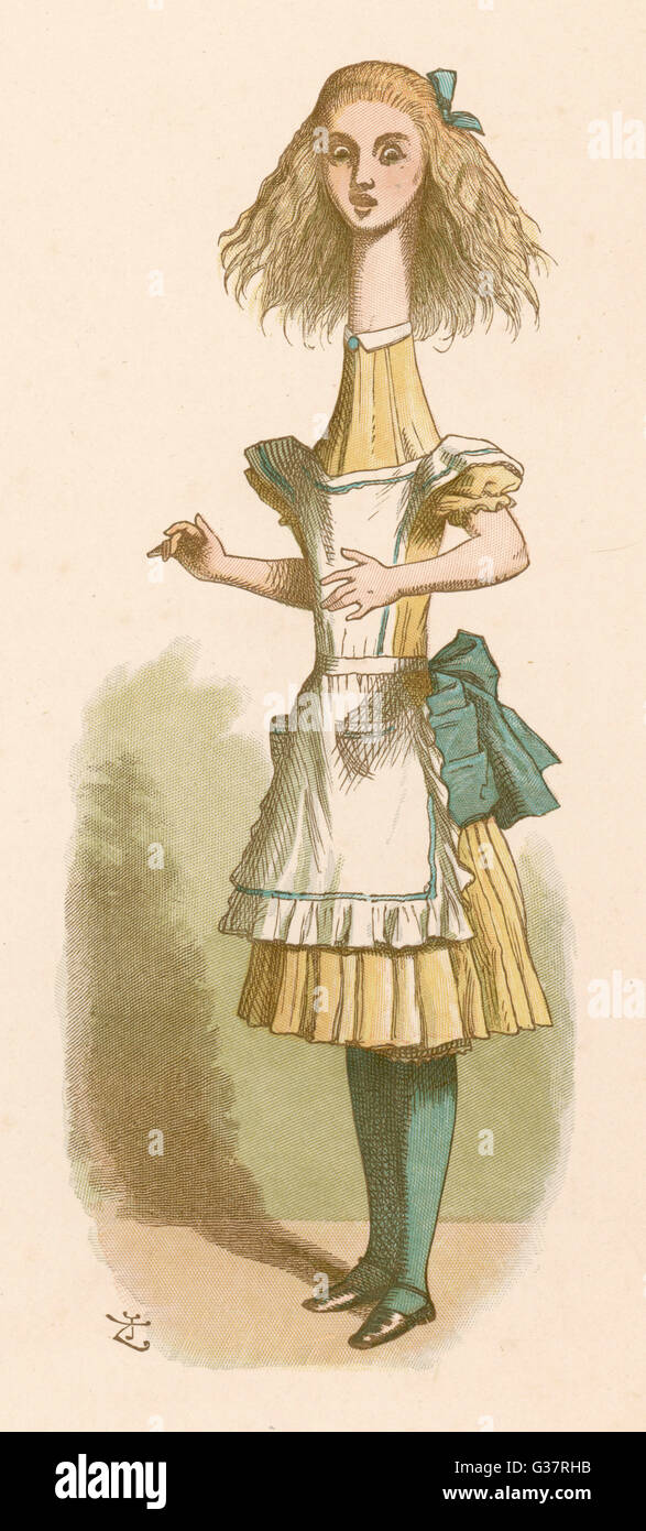 Lewis Carroll - Alice Dehnt Sich Stockfoto