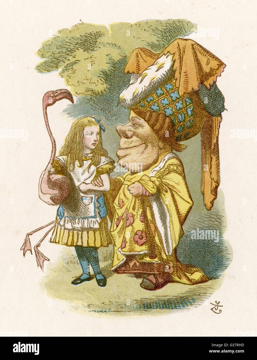 Lewis Carroll - Alice und Croquet Stockfoto