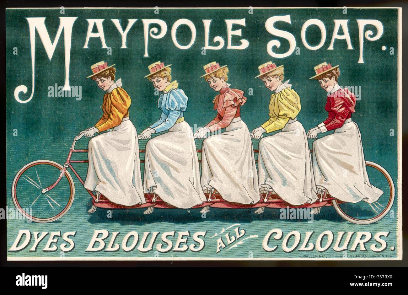Werbung für Maypole Soap 1900er Stockfoto