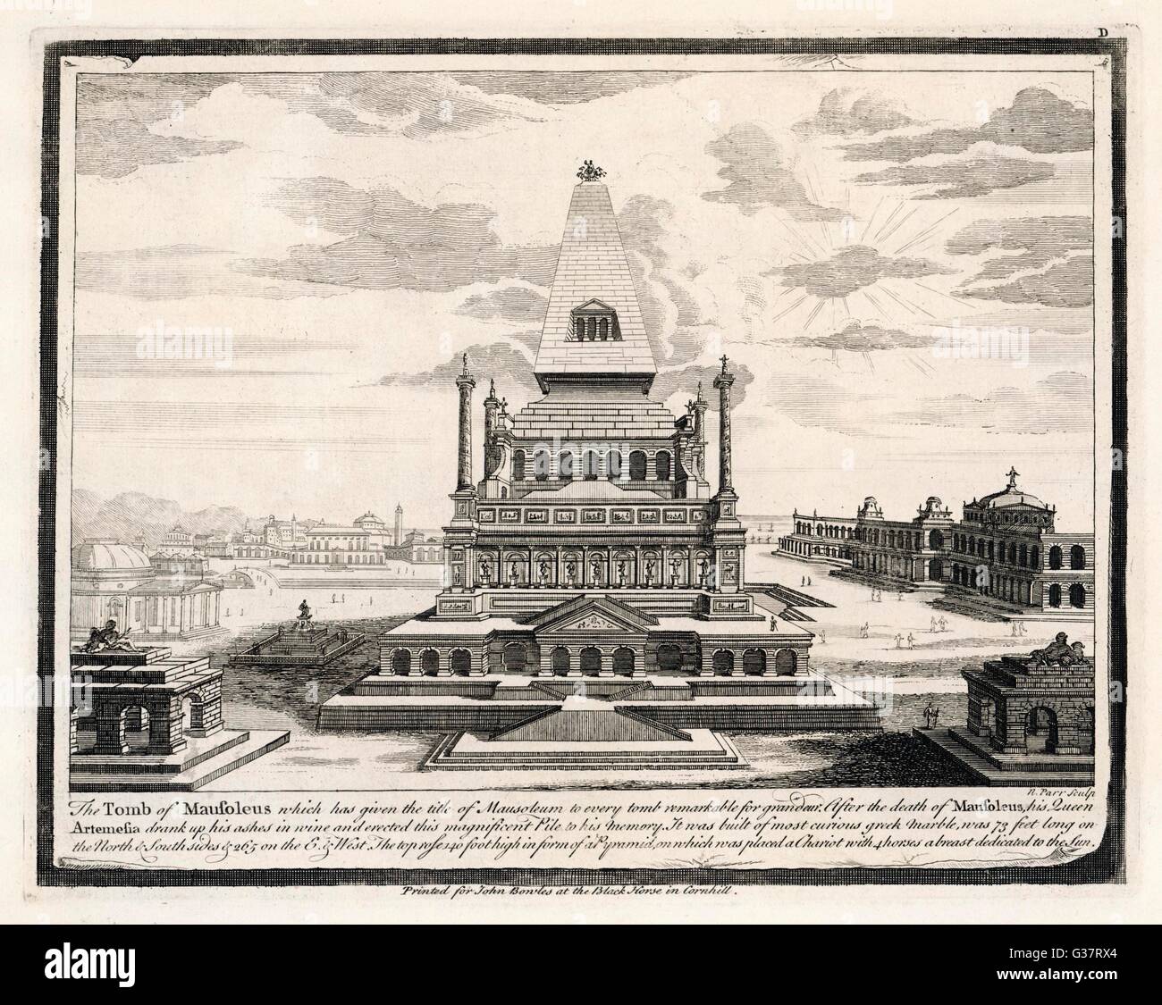 Das Mausoleum am Halicarnassus - Sieben Wunder Stockfoto