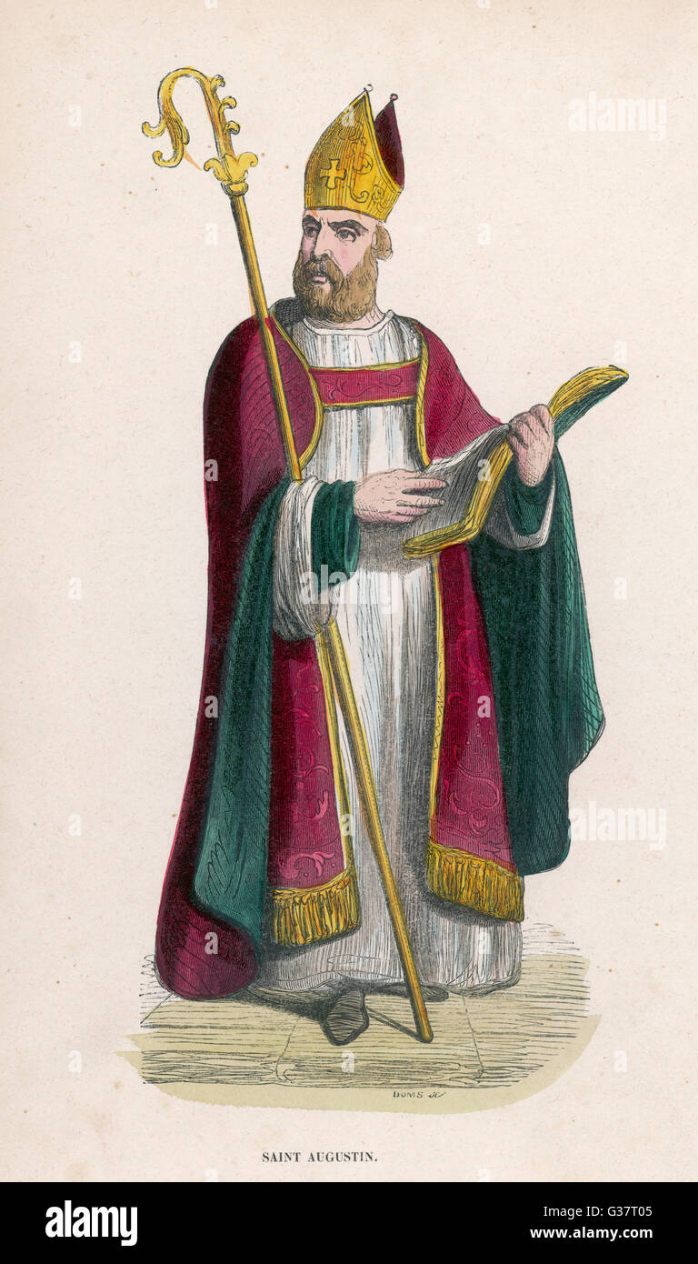 Frühe christliche Kirchenvater Augustinus von HIPPO und Philosoph Datum: 354-430 Stockfoto
