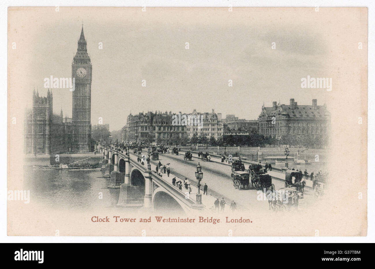 WESTMINSTER-BRÜCKE C1900 Stockfoto