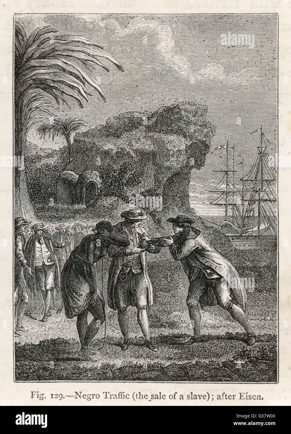 Der Verkauf eines Sklaven Datum: 18. Jahrhundert Stockfoto