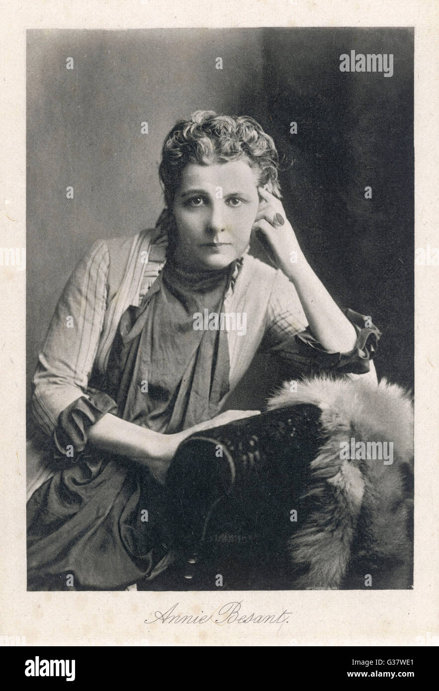 ANNIE BESANT englischen Theosophin und indischen Politikers Datum: 1847-1933 Stockfoto