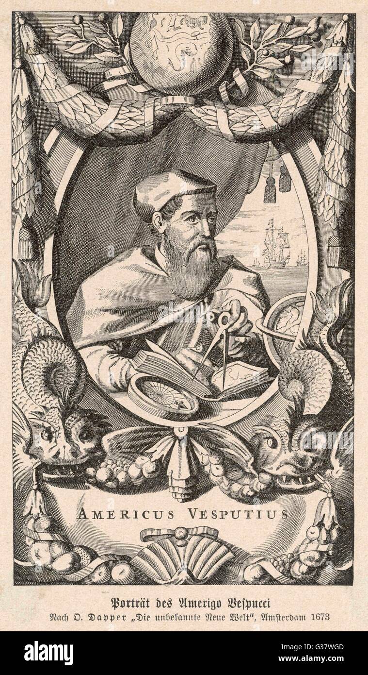 AMERIGO VESPUCCI italienischen Navigator Datum: 1454-1512 Stockfoto