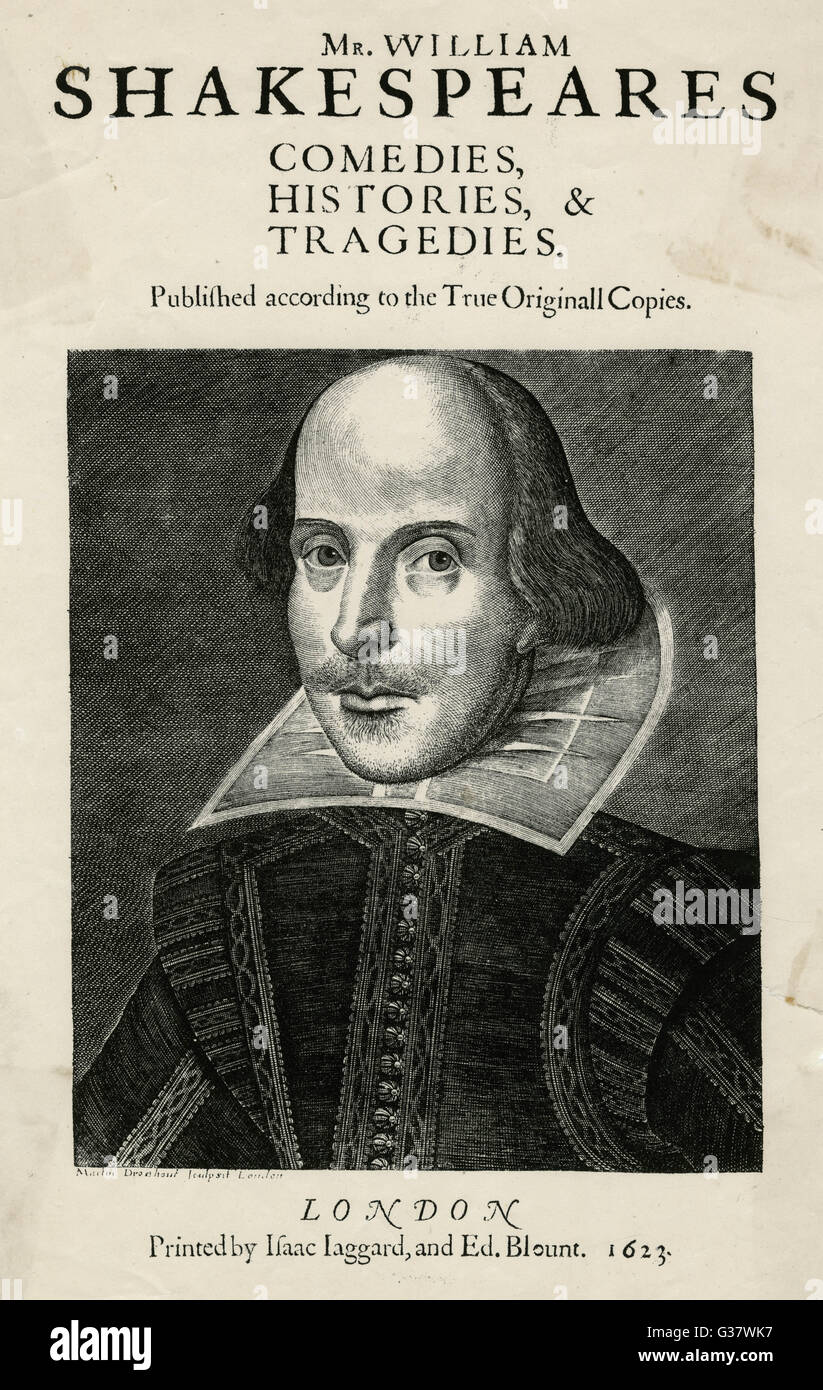 WILLIAM SHAKESPEARE, englischer Dramatiker und Dichter Datum: 1564-1616 Stockfoto