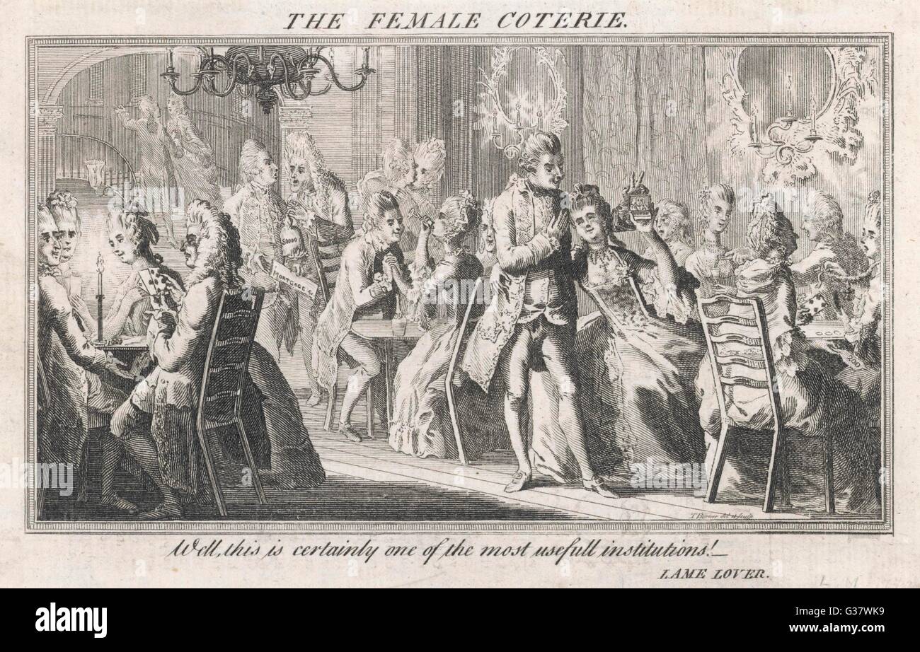 Eine Abendparty - Ende des 18.. Jahrhunderts Stockfoto