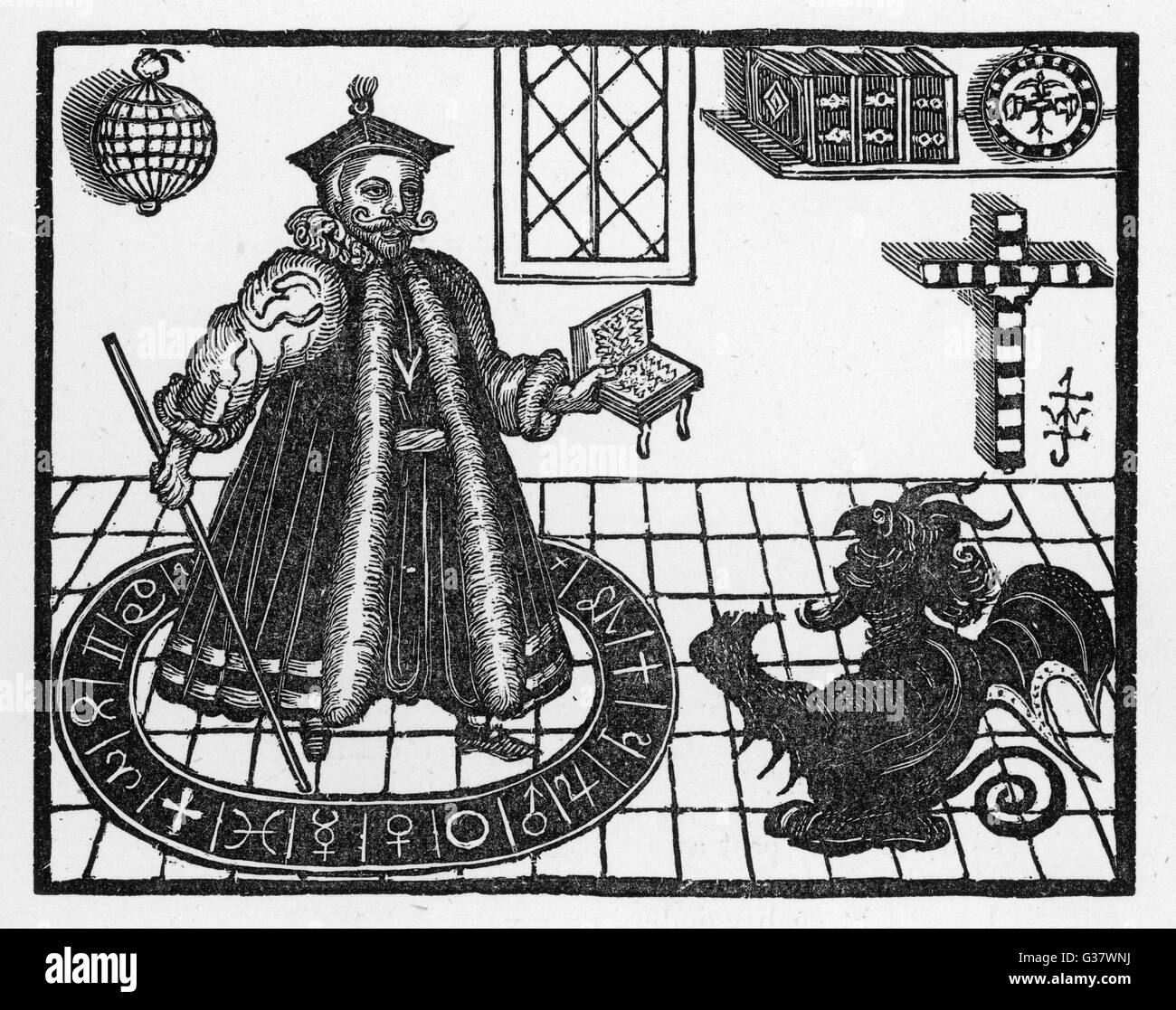 Doktor Faustus Datum: 1636 Stockfoto