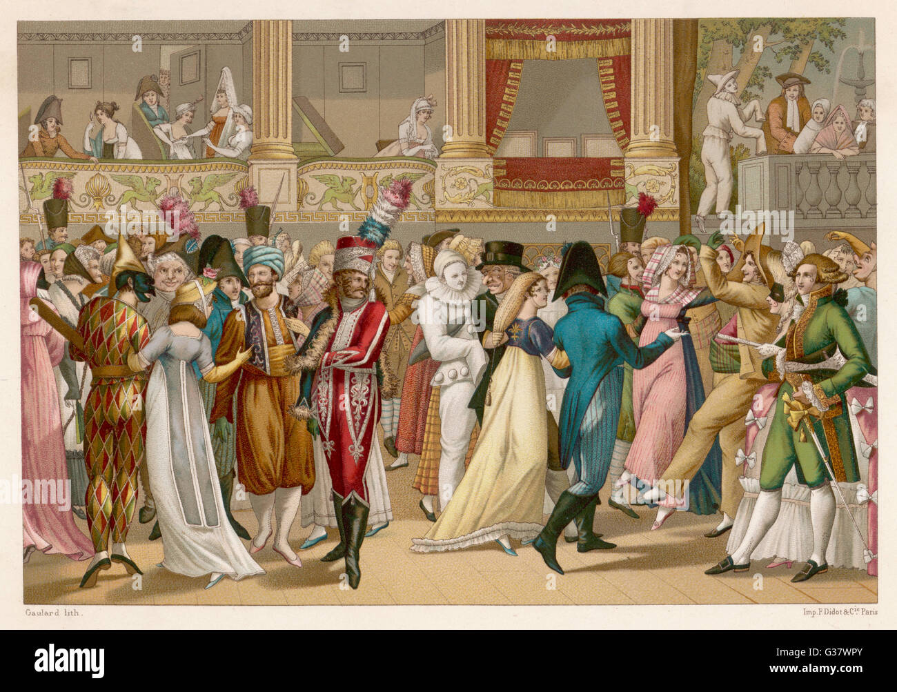 Ein Maskenball in Paris Datum: um 1800 Stockfoto
