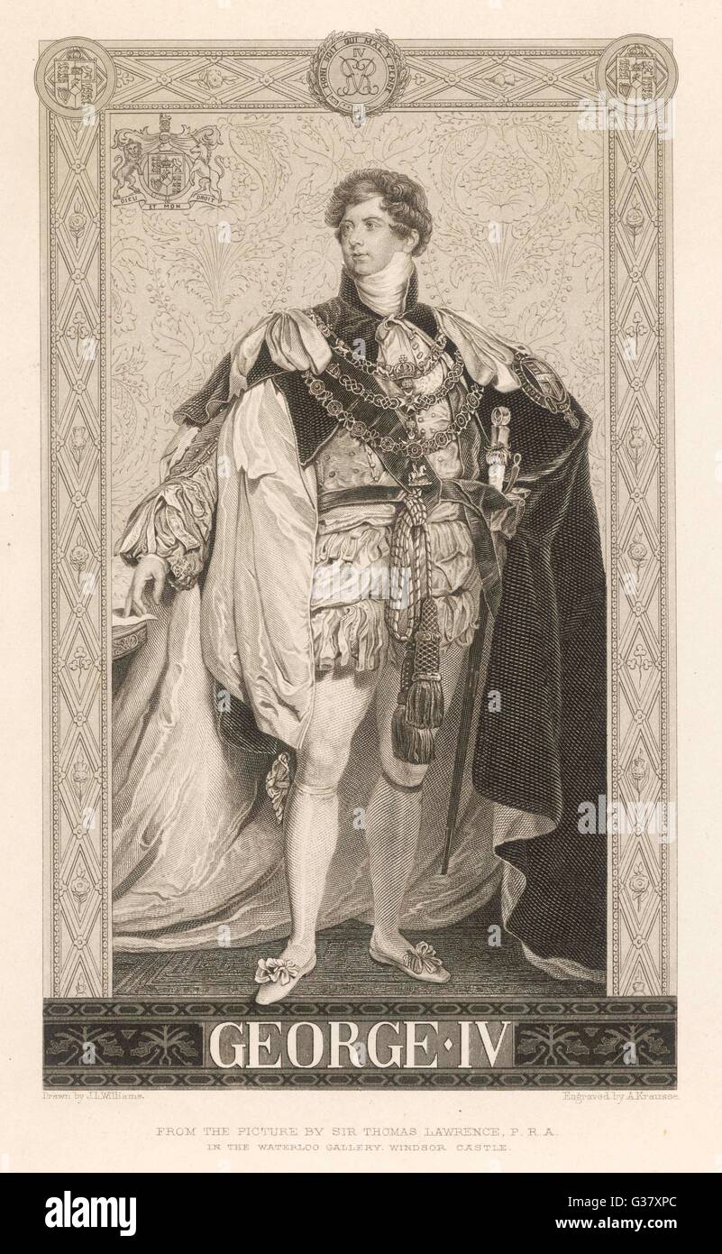 König George IV. Von England Stockfoto