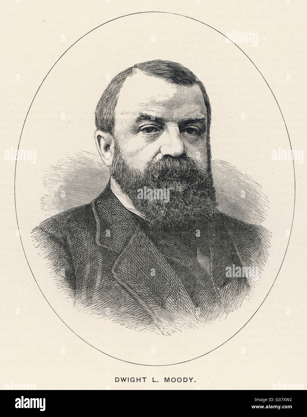 Dwight Lyman Moody(1837-1899), US-amerikanischer Evangelist und Geschäftsmann. Stockfoto