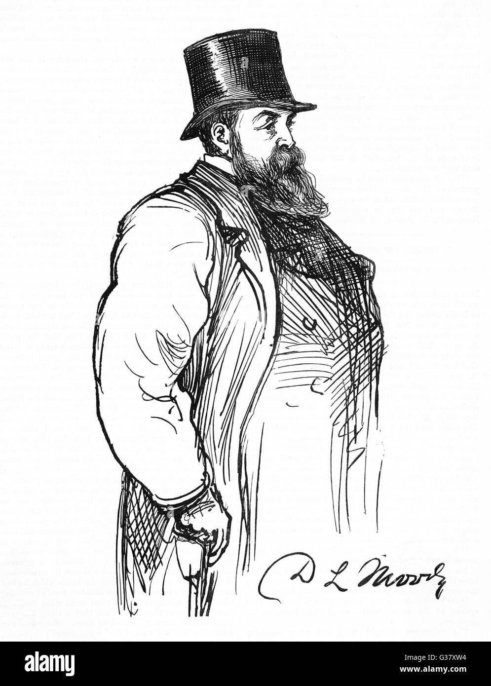 Dwight Lyman Moody(1837-1899), US-amerikanischer Evangelist und Geschäftsmann. Stockfoto