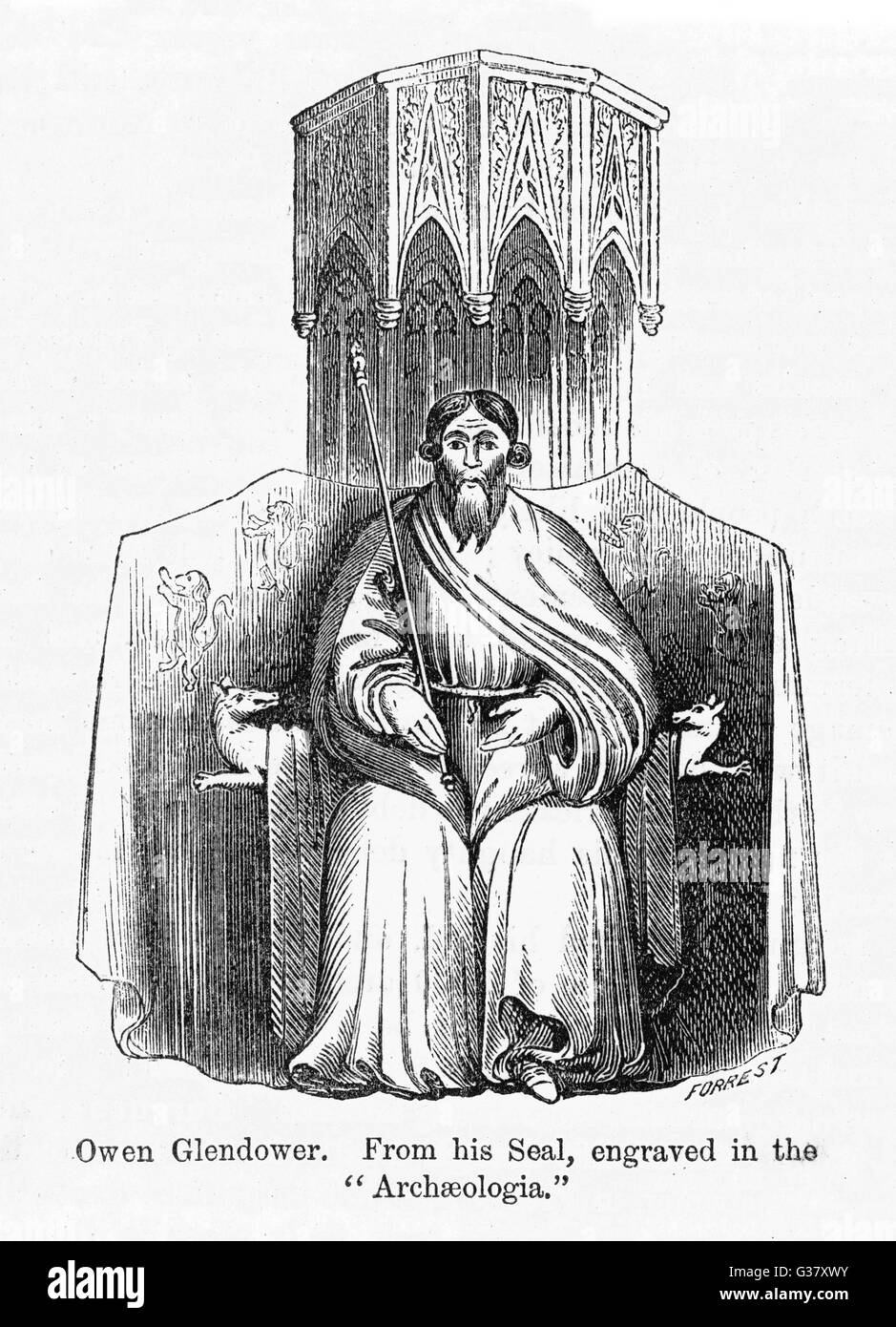 Owen Glendower(c.1359-c.1416), walisischer Häuptling. Stockfoto