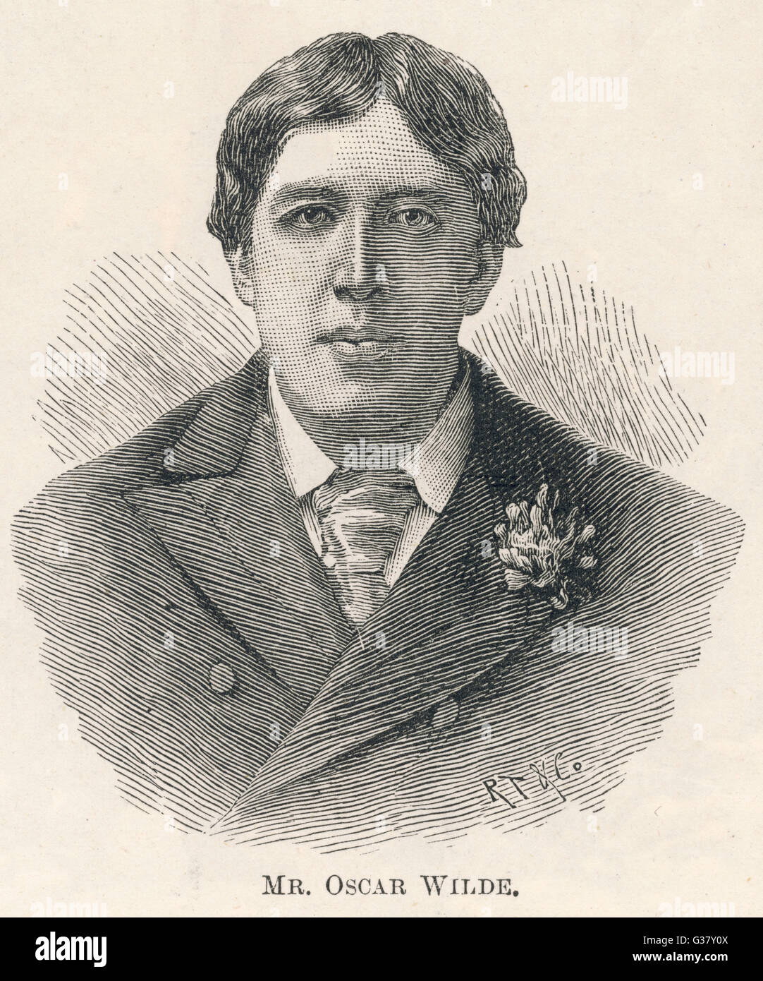 Oscar Wilde(1856-1900), irischer Dramatiker, Autor und Berühmtheit. Stockfoto