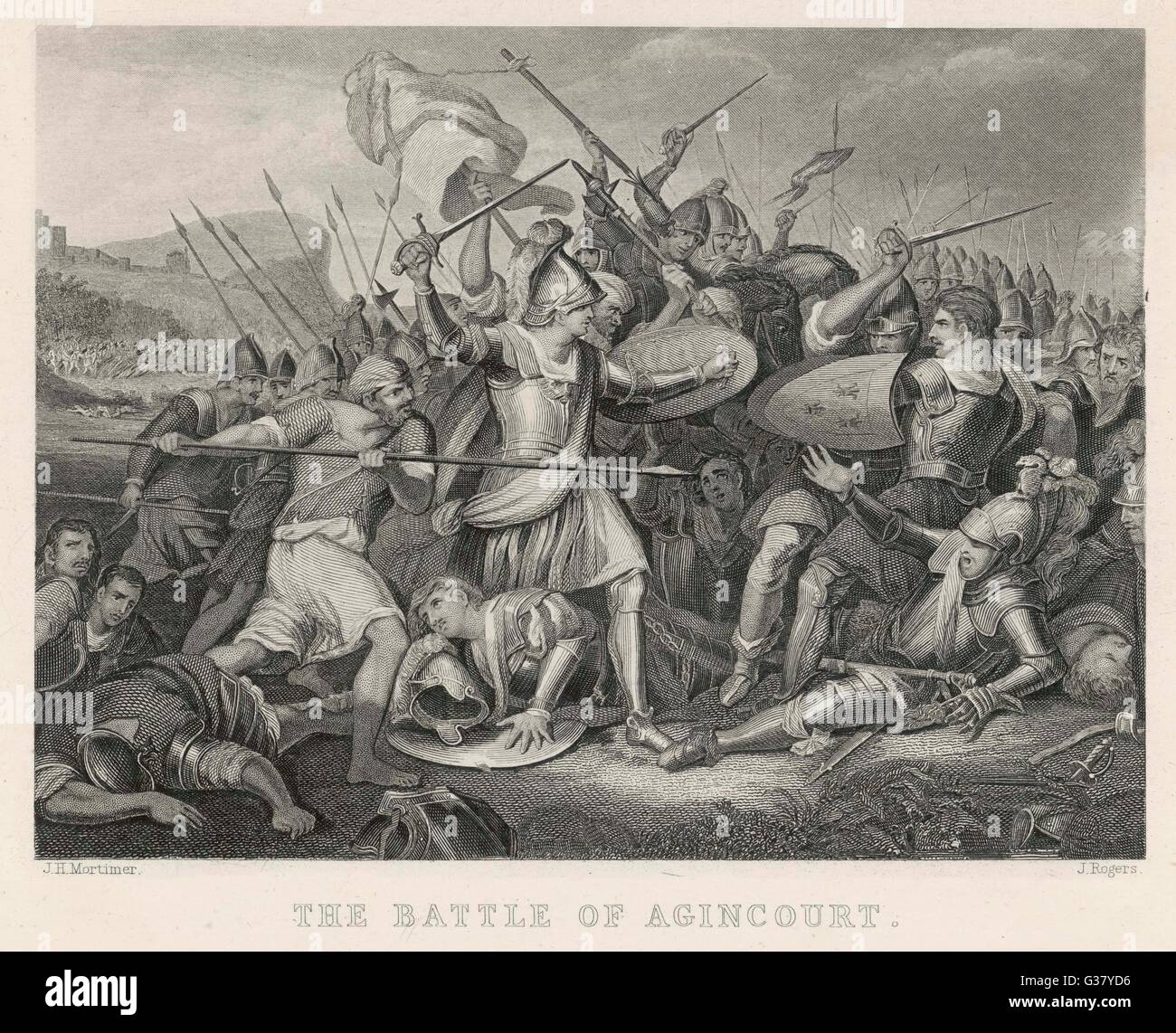 100 Jahre Krieg, Agincourt. Stockfoto