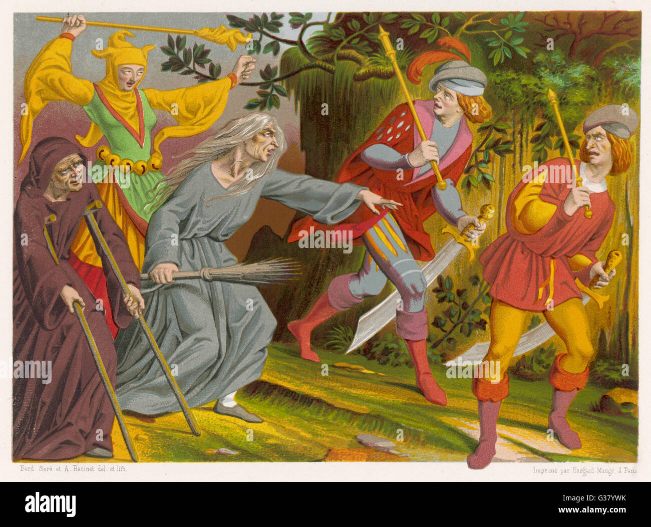 HEXE AUS DEM 15TH. JAHRHUNDERT Stockfoto