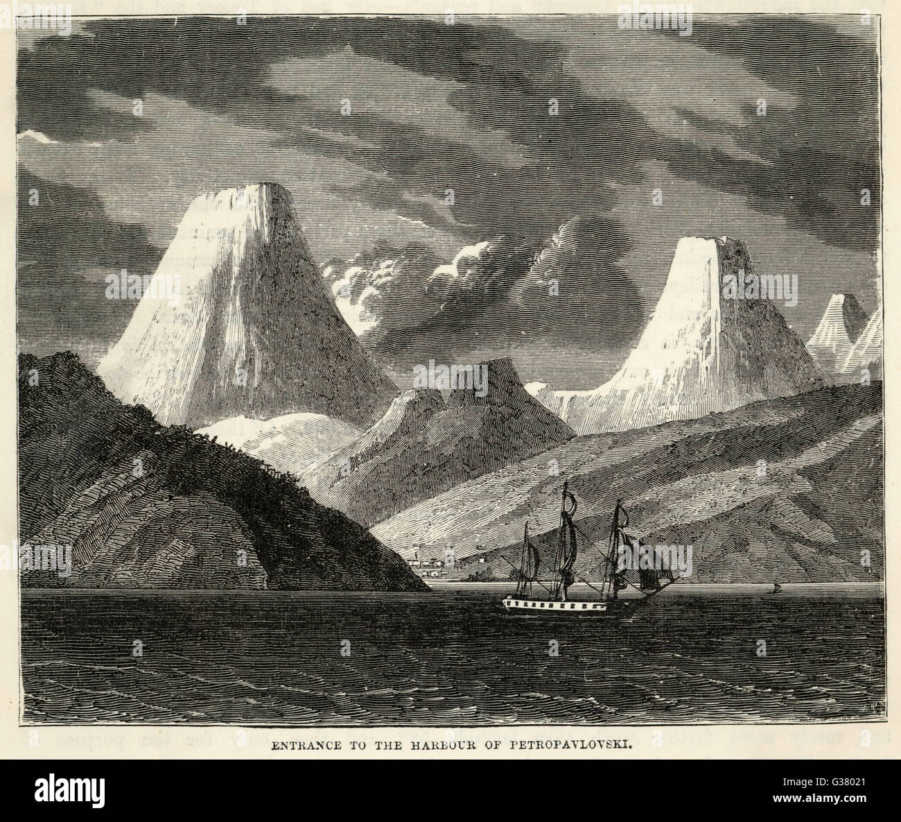 Einfahrt in den Hafen. Datum um 1860 Stockfotografie Alamy