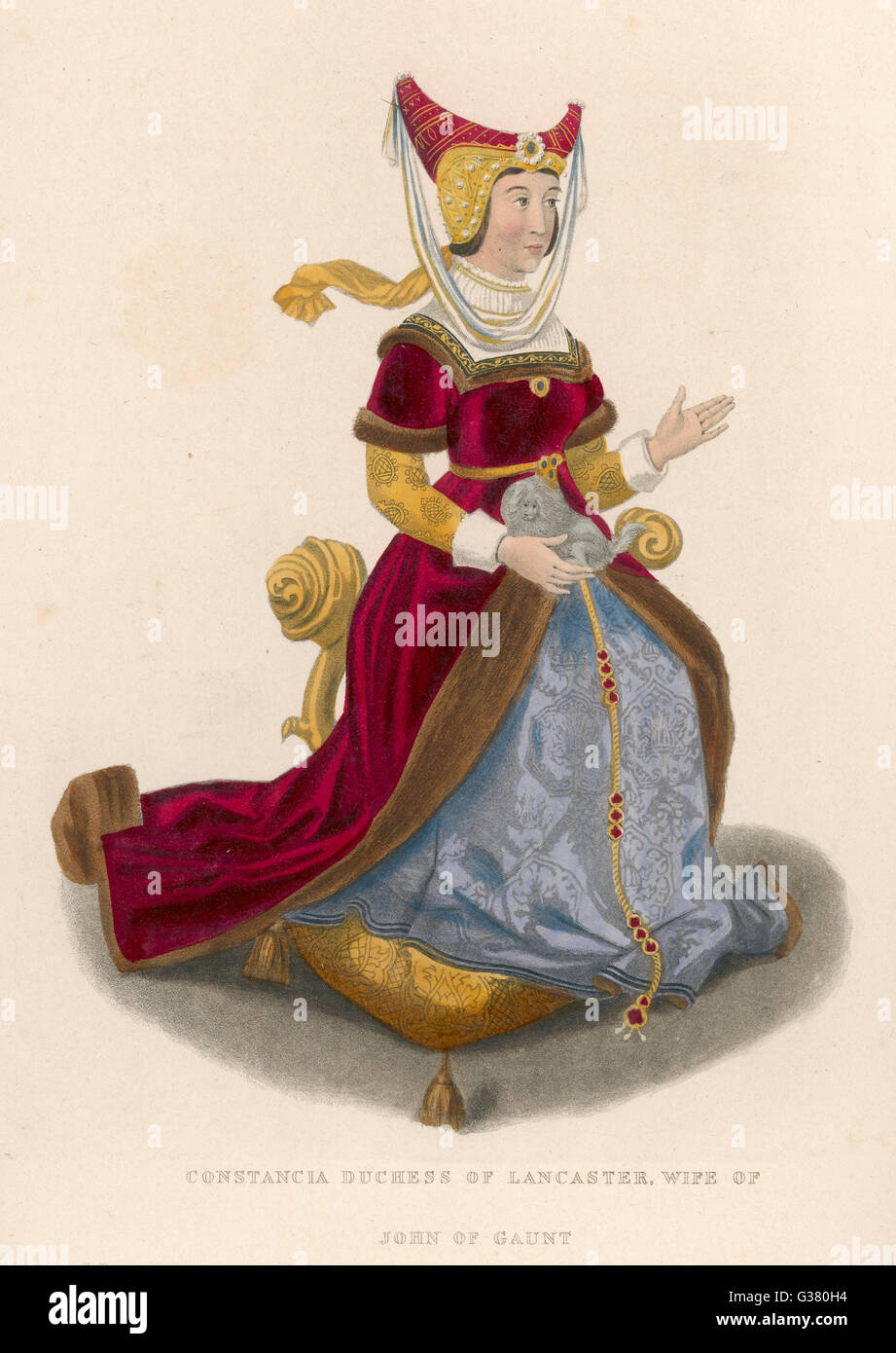 CONSTANCE OF GAUNT ehemals Konstanz von Kastilien, Ehefrau von John of Gaunt (sie heirateten im Jahr 1369). Stockfoto