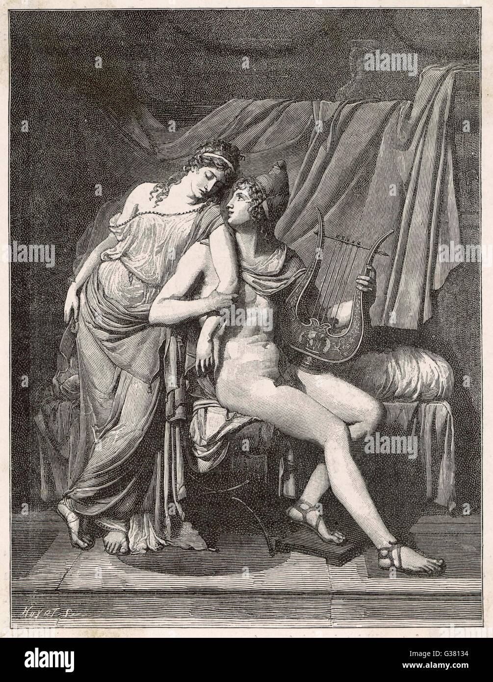 Iliad - Paris - Helen Stockfoto