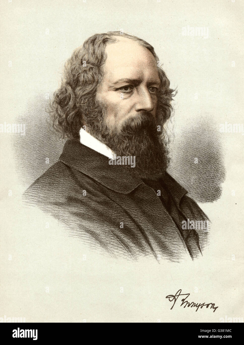 Alfred, lord Tennyson Stockfoto