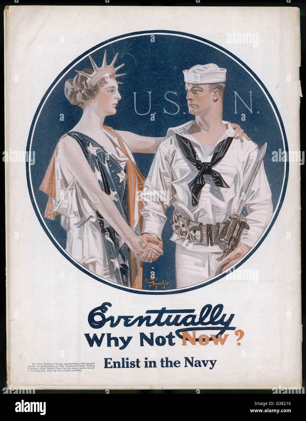 WW1/1917/US NAVY POSTER Stockfoto