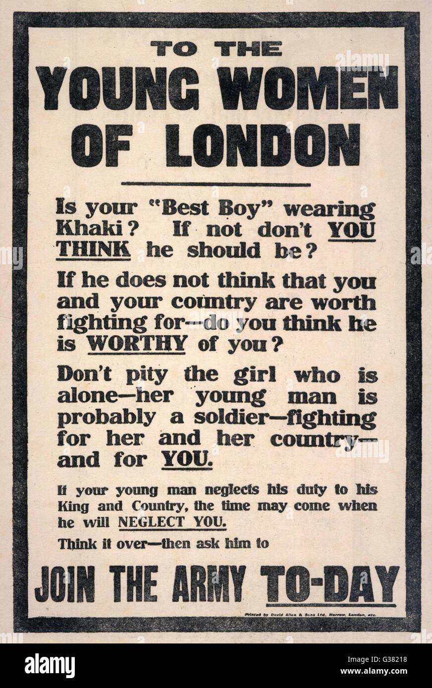 Die jungen Frauen von London: ist Ihre beste junge Khaki tragen? Wenn nicht, glauben Sie nicht, er sollte? Stockfoto