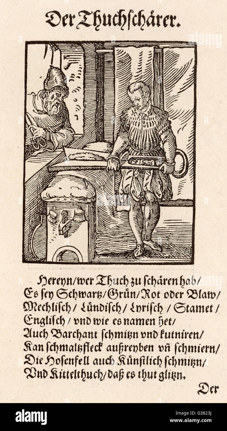 Wollschere - 16.. Jahrhundert Stockfoto