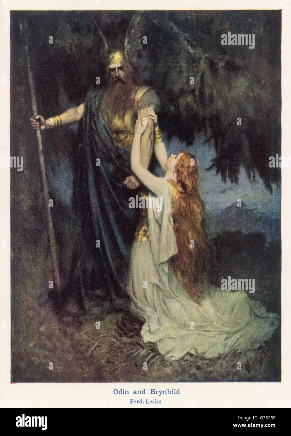 Odin und Brünnhilde Stockfoto