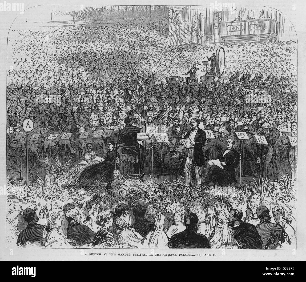 HÄNDEL FESTIVAL 1865 Stockfoto