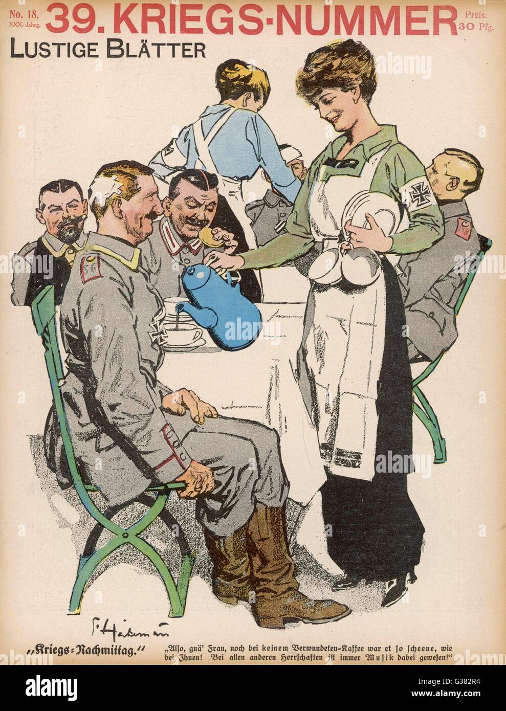 WW1/1915/VERWUNDETE DEUTSCHE Stockfoto