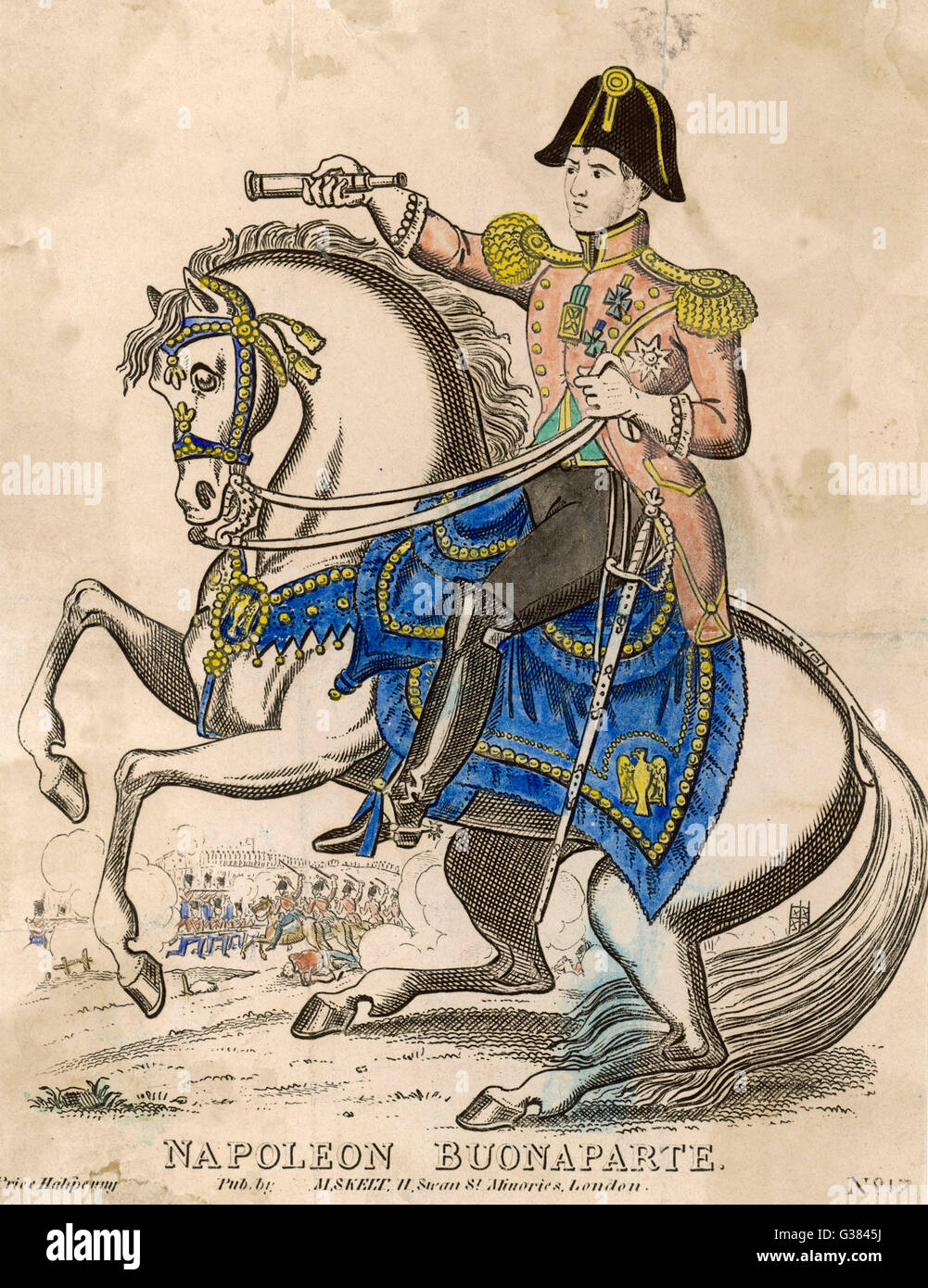 Napoleon Bonaparte auf dem Pferderücken Stockfoto