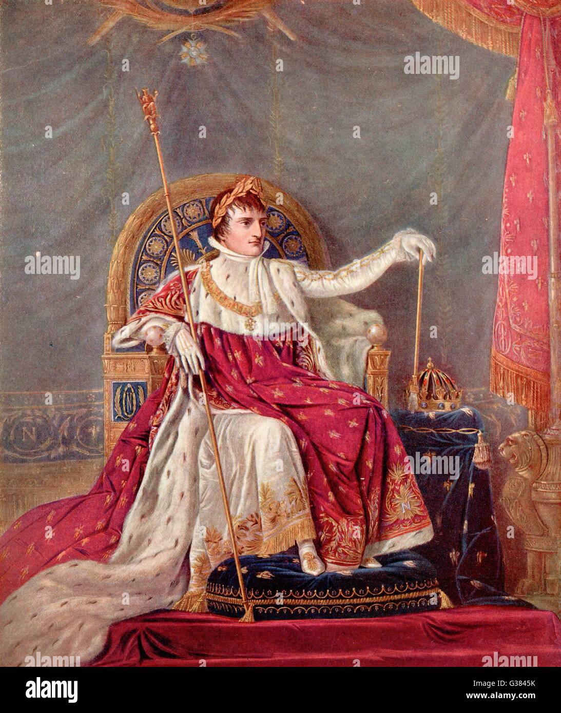 NAPOLEON BONAPARTE ich Napoleon als Kaiser im Jahre 1805 Datum: 1769-1821 Stockfoto