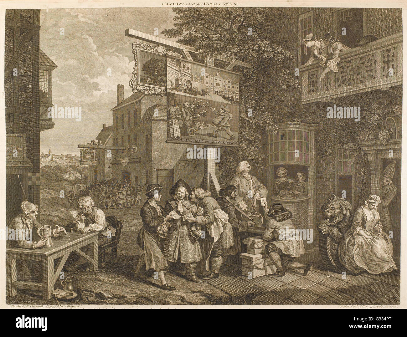 HOGARTH/WAHL/B/W/(2) Stockfoto