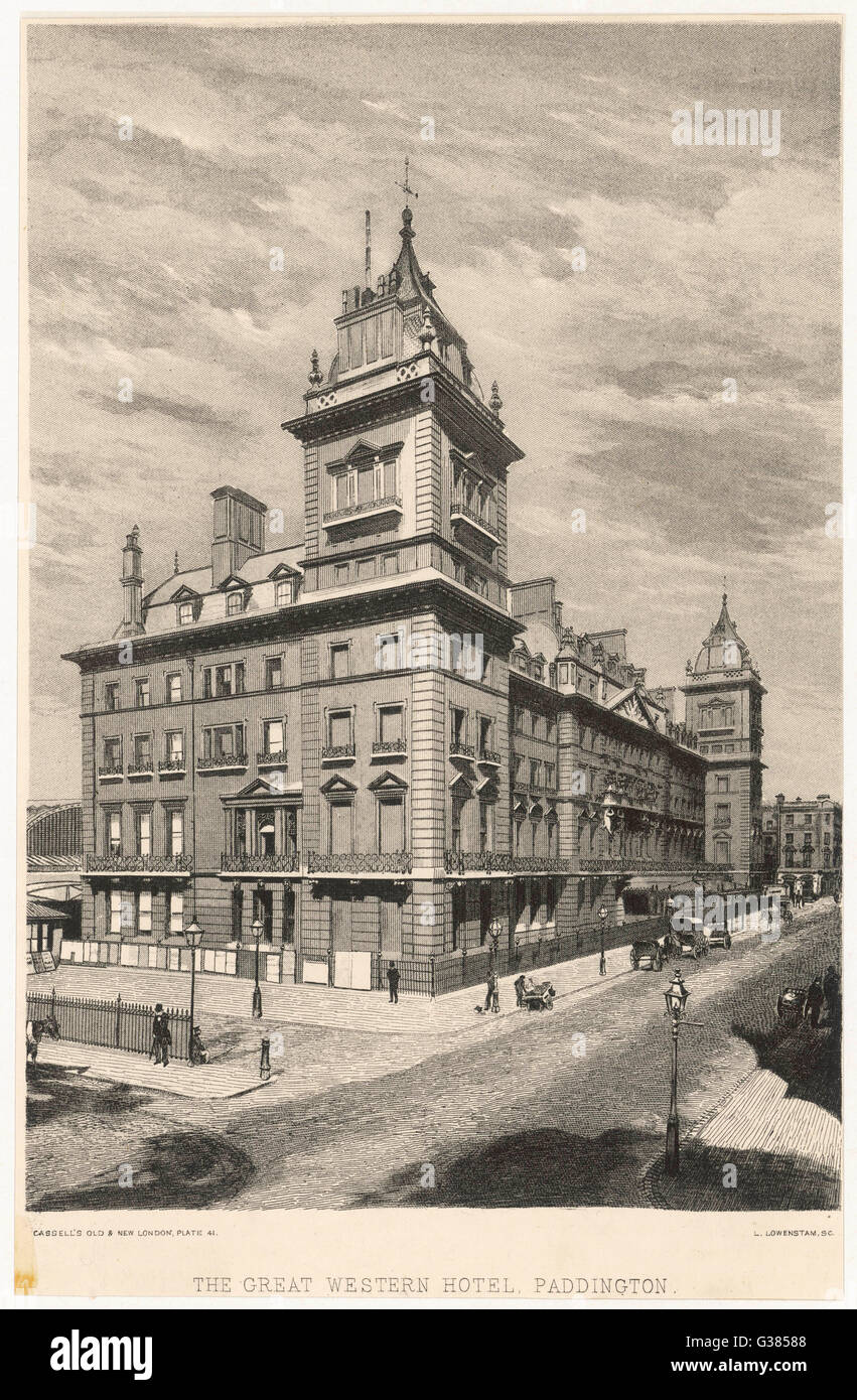 Das Great Western Hotel, Paddington (Architekt s. Hardwick).       Datum: 1880 Stockfoto