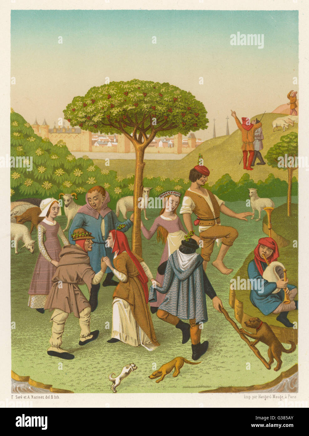 Belgien - 15.. Jahrhundert - Tanzbaum Stockfoto