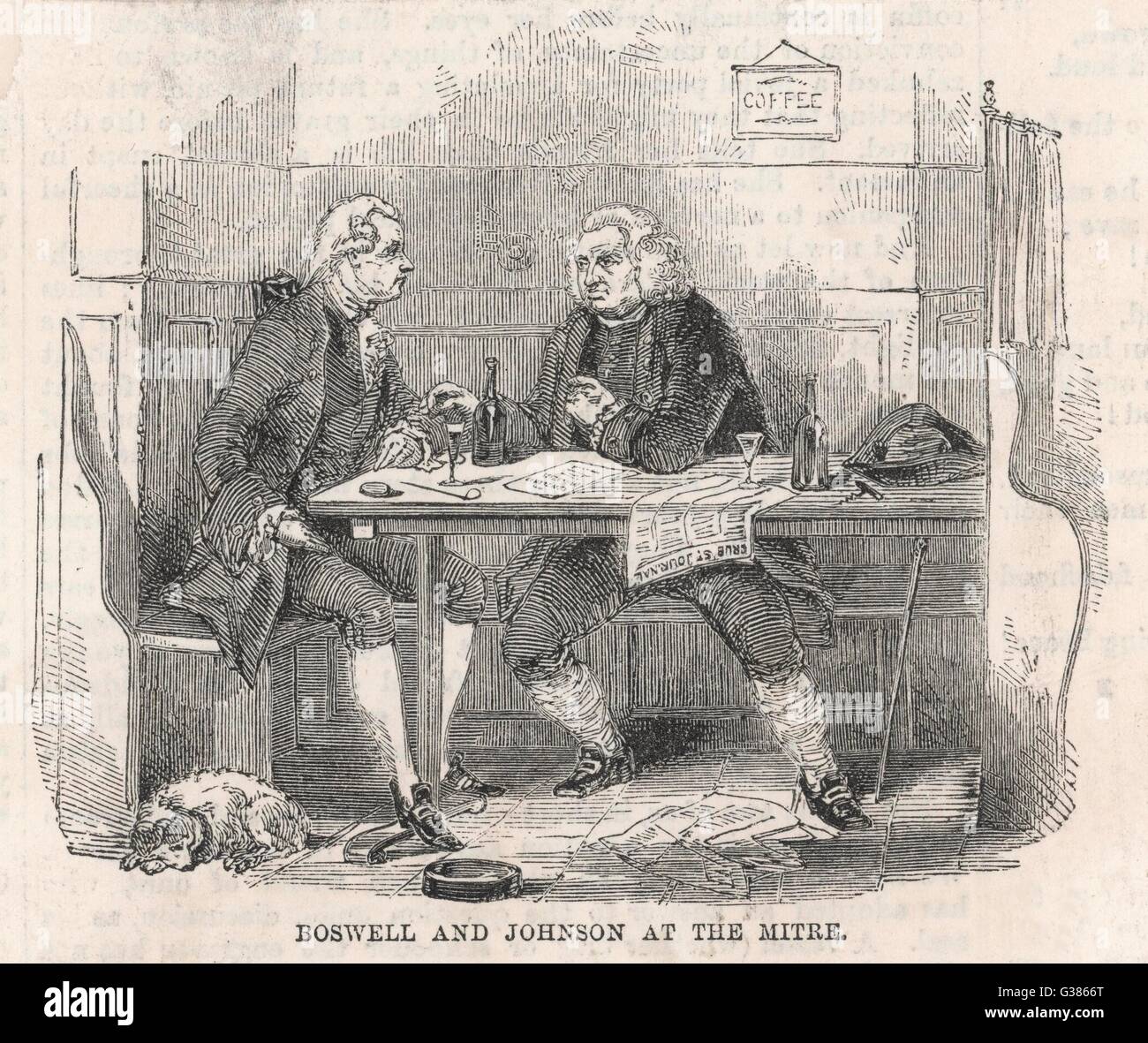 DR. JOHNSON/MITRE/BOSWELL Stockfoto