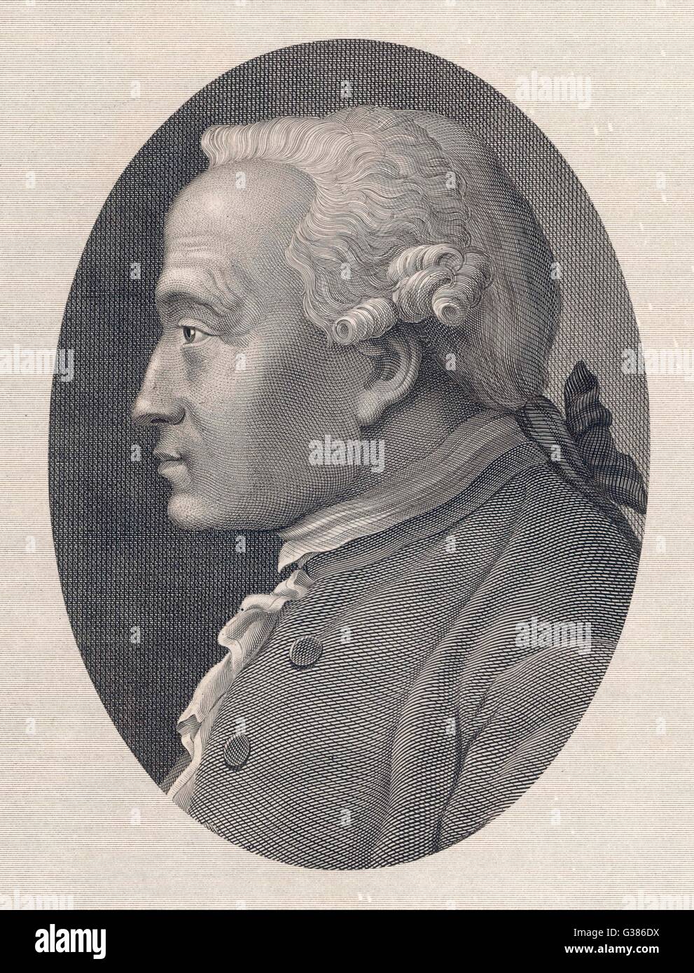Immanuel Kant - Schnorr Stockfoto