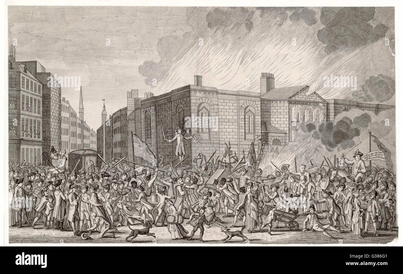 Gordon Aufstände 1780 Stockfoto